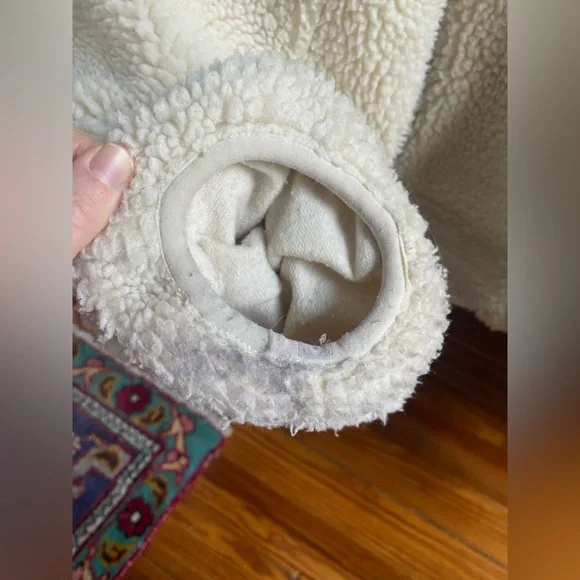 FP Movement by Free People Oversized Cream Teddy Zip Jacket - Picture 12 of 14